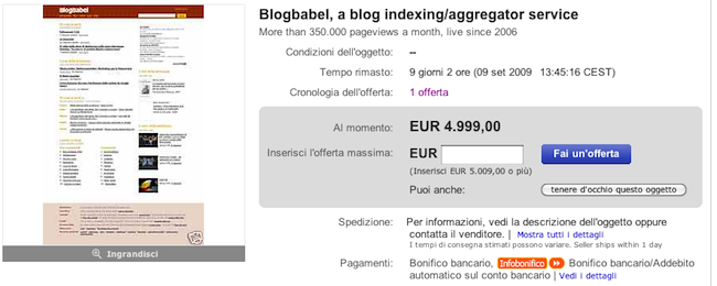 BlogBabel on eBay