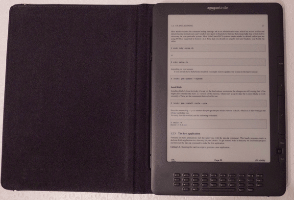 The Rails 3 Tutorial on the Kindle DX