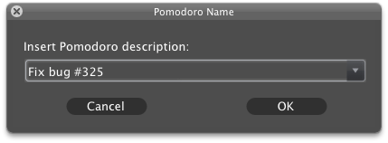 Naming a pomodoro Naming a pomodoro