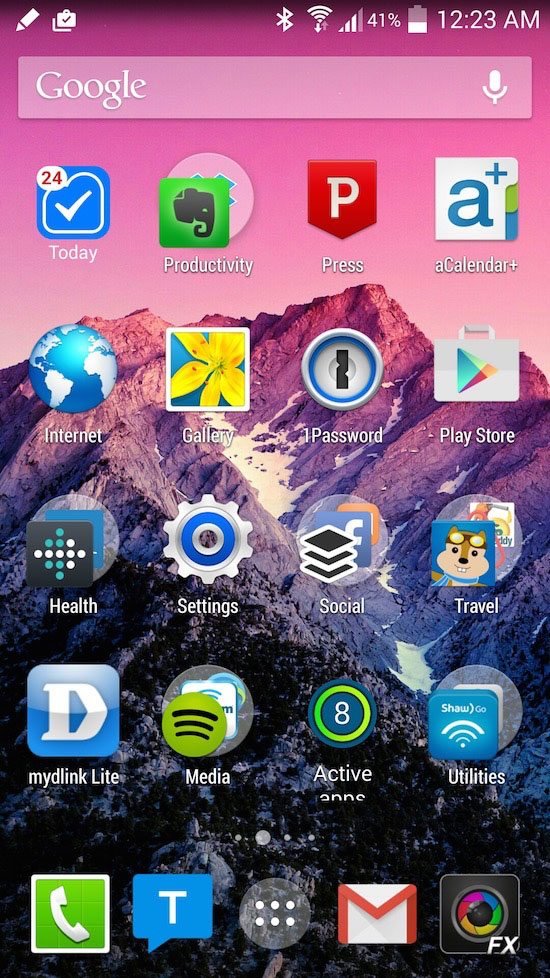 My Android home screen