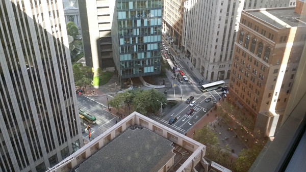 One of the many beautiful views from our office at 425 Market St in San Francisco.